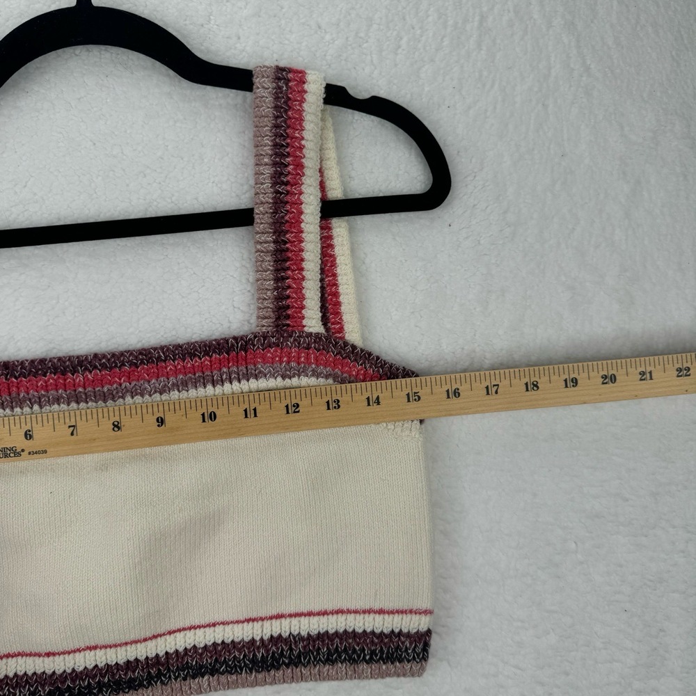 Free People Ivory Berry Combo In the Sun Brami Crop Top Crochet Knit Large NWT - Picture 6 of 11